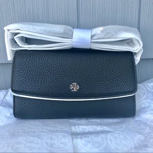 Tory Burch mini Robinson flat wallet crossbody